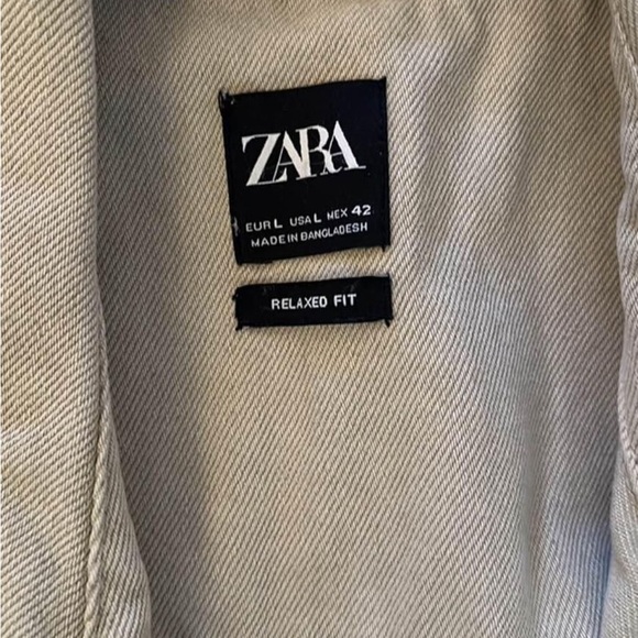 Zara men’s jean shirt/jacket size large - Picture 2 of 2